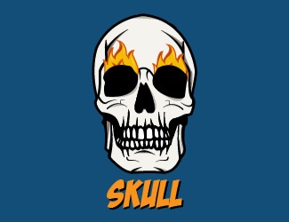 Projekt graficzny logo dla firmy online skull logo